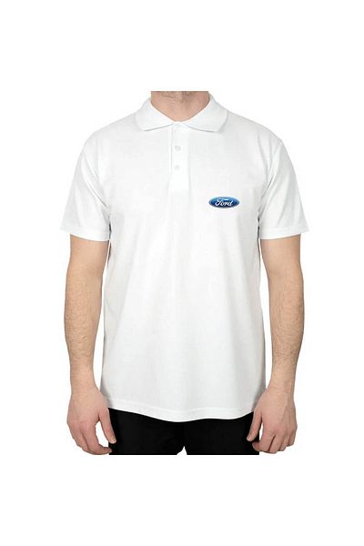 Z zepplin Λευκό μπλουζάκι με λογότυπο Ford Polo Neck