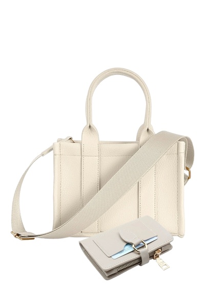 Givenza Kadın Siyah The Tote Bag El ve Omuz Çantası + Kartlıklı Cüzdan 2’li K...