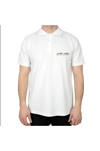 Z zepplin Overkill Logo Polo Neck White T-Shirt