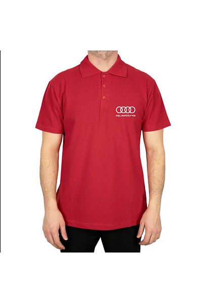 Z zepplin Κόκκινο T-shirt Audi Quattro Polo Collar