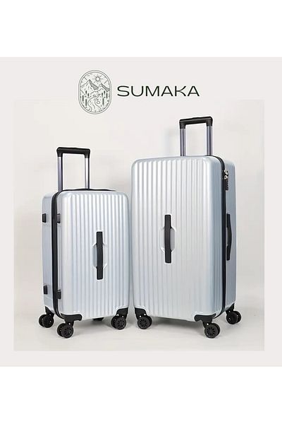 SUMAKA ABS+PC Luggage for Travel Suitcase with 360° Spinner Wheels & TSA Lock, Set of 2 pcs: 22"+26" Inch