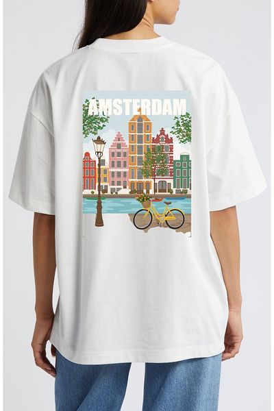 sole stories Premium Oversize Cut Short Sleeve Printed T-Shirt