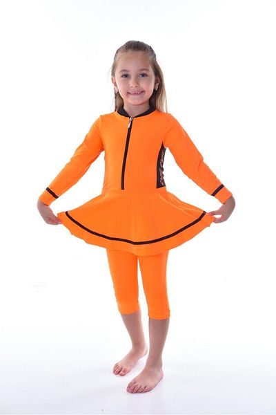 Rs Ramuni Girl's Long Sleeve Dress Swimsuit