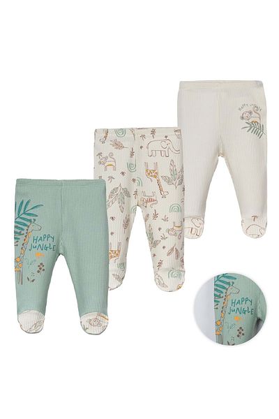 NECİXS BEBEE Jungle Triple Booties Pants Set Mint Green