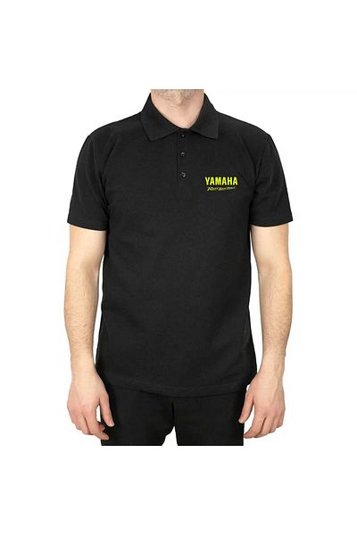 Z zepplin Yamha Revs Your Heart Polo Neck Black T-Shirt