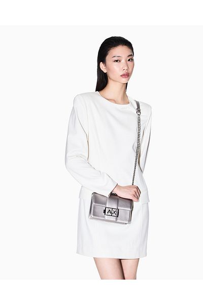 Armani Exchange حقيبة بحزام سلسلة قابل للتعديل مع شعار BAG XW000071 AF12039 U8097