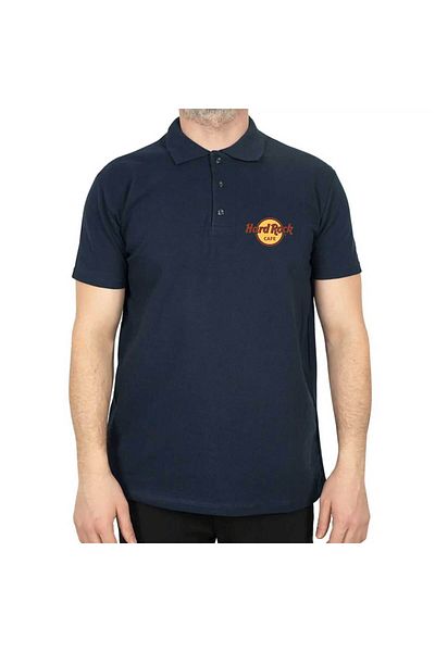 Z zepplin Μπλουζάκι με γιακά πόλο Hard Rock Cafe Navy Blue