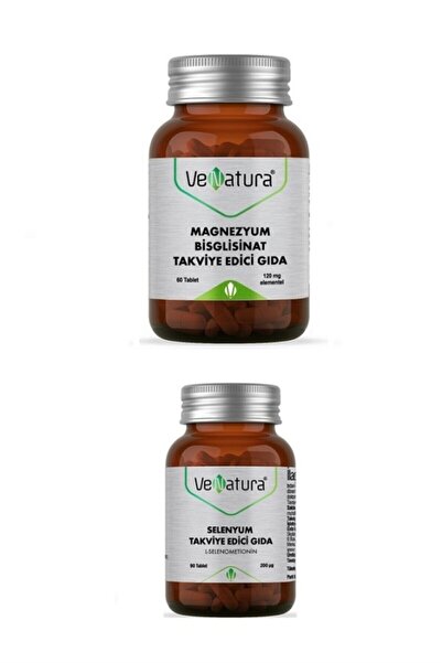 VeNatura مغنيسيوم بيسجليسينات 60 قرص + سيلينيوم 90 قرص