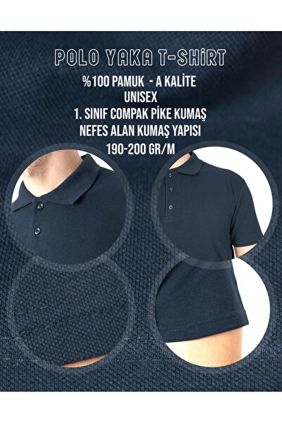 Z zepplin Polo Neck Linkin Park Logo and Star Navy Blue T-Shirt