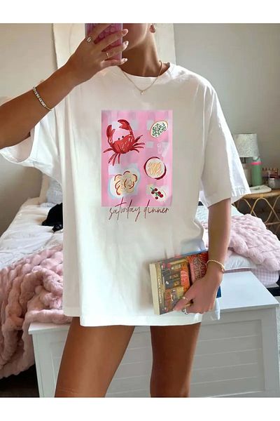 sole stories Premium Oversize Cut Short Sleeve Printed T-Shirt