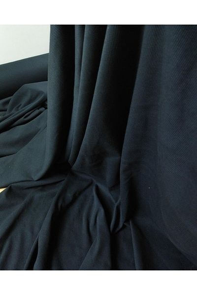 Kumaş Parça Black Medium Thick (Tube) Rib Width: 95 cm