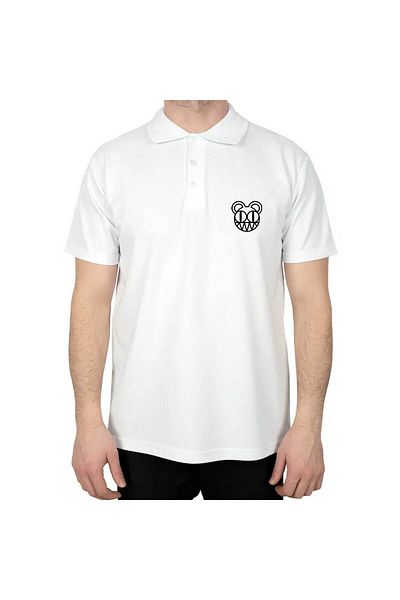 Z zepplin Tricou alb cu guler polo cu simbol Radiohead