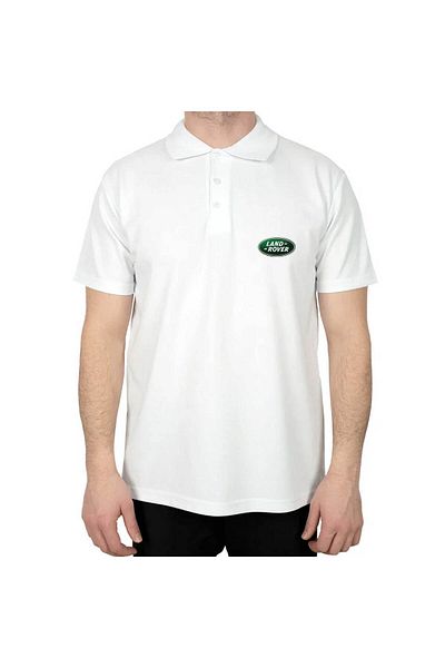 Z zepplin Tricou alb cu guler polo cu logo Land Rover