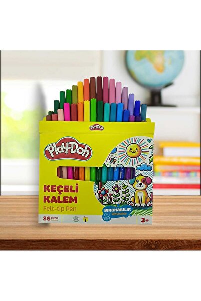 Play Doh Play-Doh 36 Renk Yıkanabilir Felt Tip Keçeli Kalem 2nm