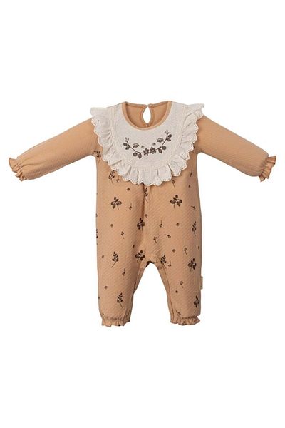 NECİXS BEBEE Lace Detailled Jumpsuit Without Panties Beige