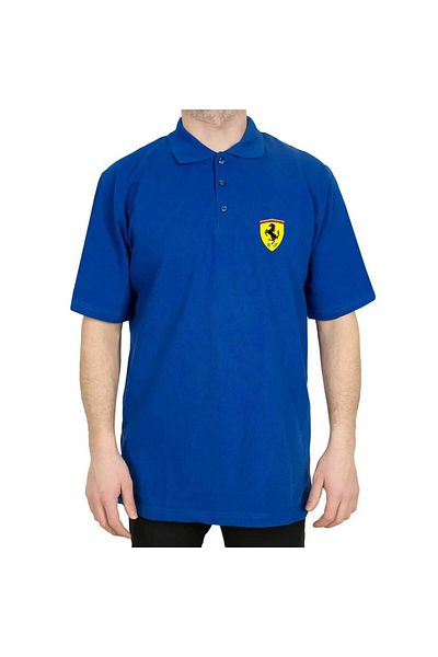 Z zepplin Ferari Logo Polo Neck Blue T-Shirt