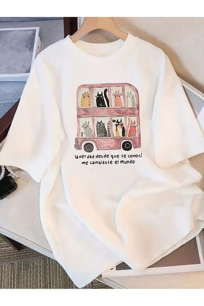 sole stories Premium Oversize Cut Short Sleeve Printed T-Shirt