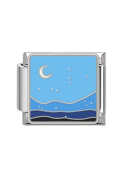 RoseCo00 Steel Italian Charm Bracelet Charm