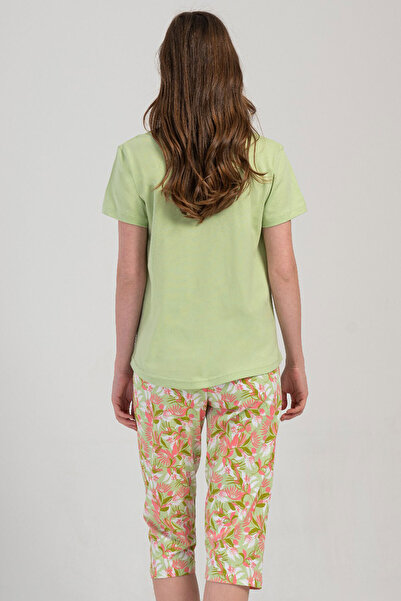 VİENETTA Pamuklu Kadın Kısa Kol Kaprili Pijama Takım
