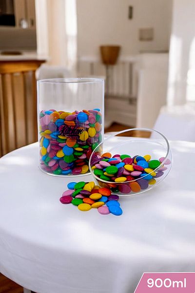 Kitchen Way Round Drachelic Glass Lid Borosilicate Jar 900ml Kw-350B