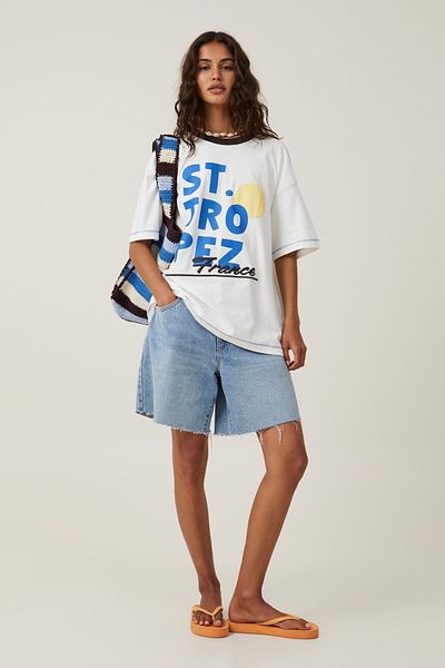 sole stories Premium Oversize Cut Short Sleeve Printed T-Shirt