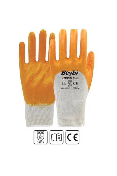 Gürçay Hırdavat Beybi Kn350 Nitrile Coated Knitted Gloves No:10