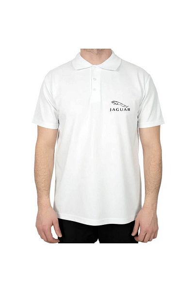 Z zepplin Jaguar Logo Polo Neck White T-Shirt