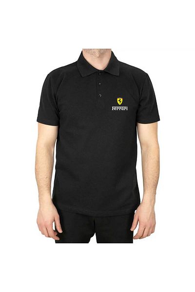 Z zepplin Ferari in Italy Polo Neck Black T-Shirt