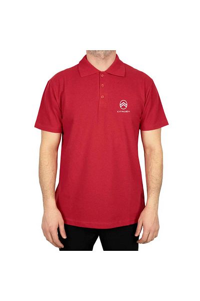 Z zepplin Citroen Text Logo Polo Neck Red T-Shirt