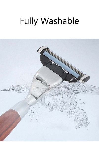 COOYA Men's Shaving Razor with 5 Chrome Blade Premium Sandalwood Handle Suitable for most Men