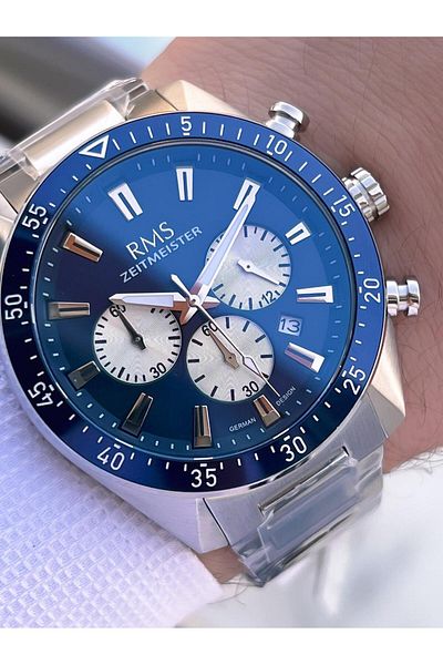 RMS Romanson Steel Case & Band 5 Atm Water Resistant 2 Year Guarantee Men Wrist Watch Ag1635.03