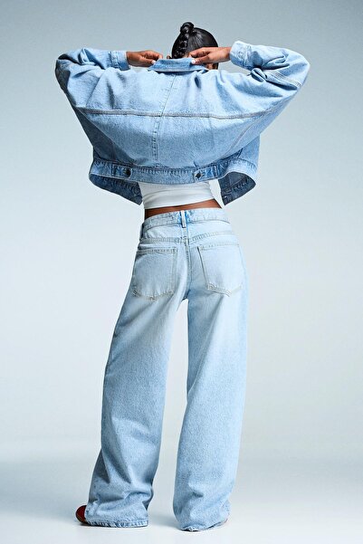 Bershka Crop kesim denim ceket