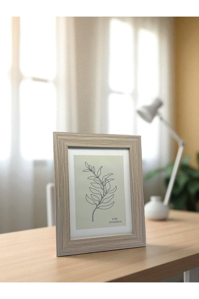 CİHO 15×20 cm Glass Beige Decorative Contrast Photo / Memory Frame
