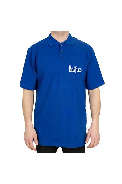 Z zepplin Tricou albastru cu guler polo cu logo The Beatles
