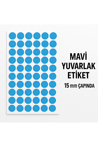 Kalite Barkod Okrugla etiketa 15 mm plava 1890 komada etiketa - kvalitetan ba...