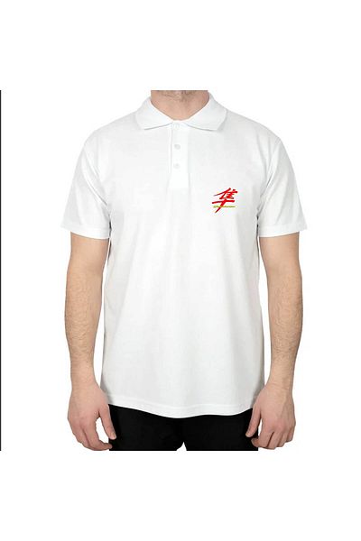Z zepplin Tricou alb cu guler polo cu logo Hayabusa