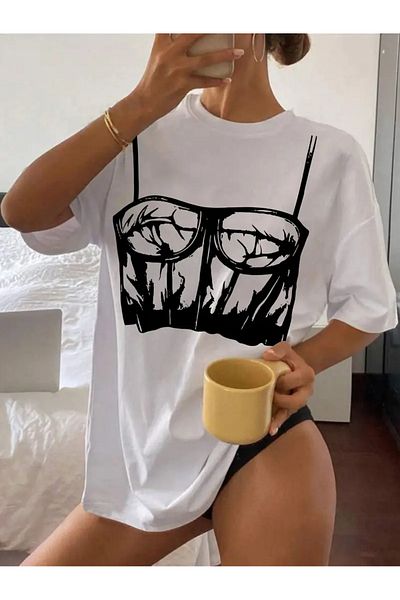 sole stories Premium Oversize Cut Short Sleeve Printed T-Shirt