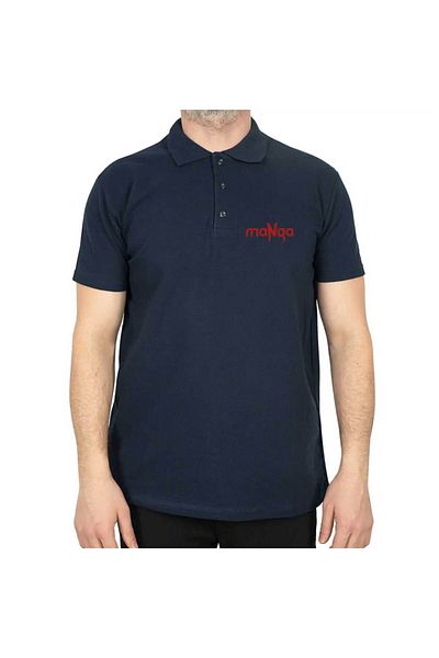 Z zepplin Manga Polo Neck Navy Blue T-Shirt