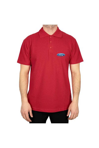 Z zepplin Κόκκινο μπλουζάκι με λογότυπο Ford Polo Collar