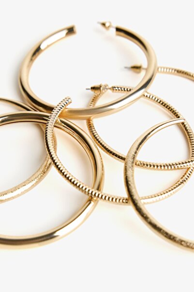 Bershka 3'lü halka küpe seti