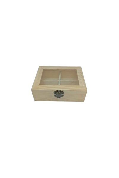 OEM Wooden chest with 4 compartments 15cmx12cmx5cm