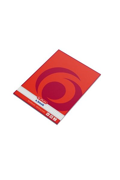 Herlitz X.book Notebook A4, Color Red, Material Paper, 50 Sheets, Grid Format