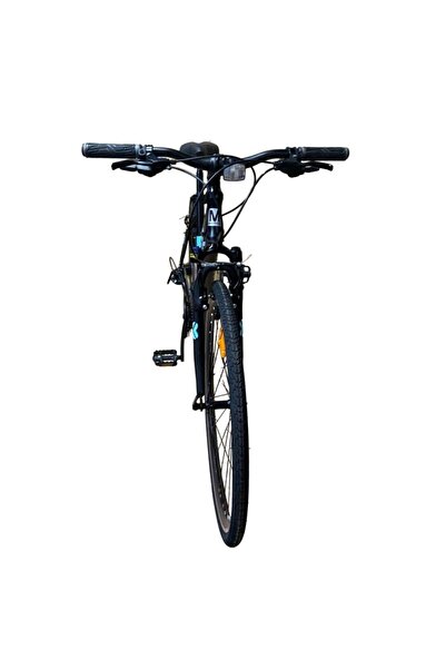 PROCART Bicicletă hibridă 700C pentru femei, munte, oraș, 21 de viteze Shimano, frână V-Brake, cadru din aluminiu de 17 inch