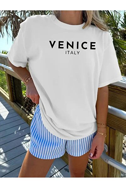 Jose Clothing تي شيرت مطبوع بأكمام قصيرة ومقاس كبير ممتاز