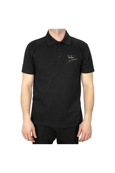 Z zepplin Pink Floyd Guitar Polo Neck Black T-Shirt
