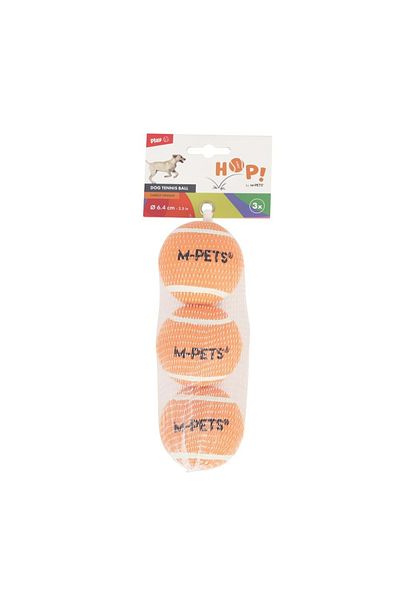 M-PETS Hop Tennis Ball Orange 6,4cm Set of 3