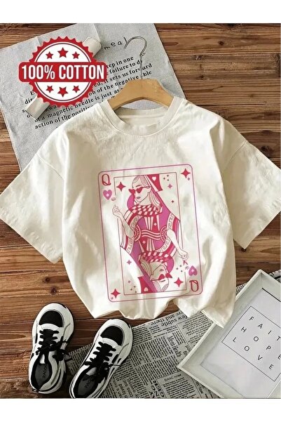 Violon Tricou oversize unisex cu design Queen of Hearts