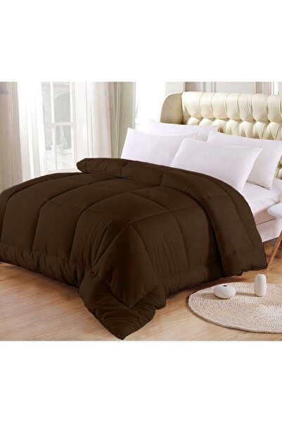 Five Store Microfiber quilted duvet, Ranforce cotton cover for summer, 200 g/sqm, brown, 210x230 cm