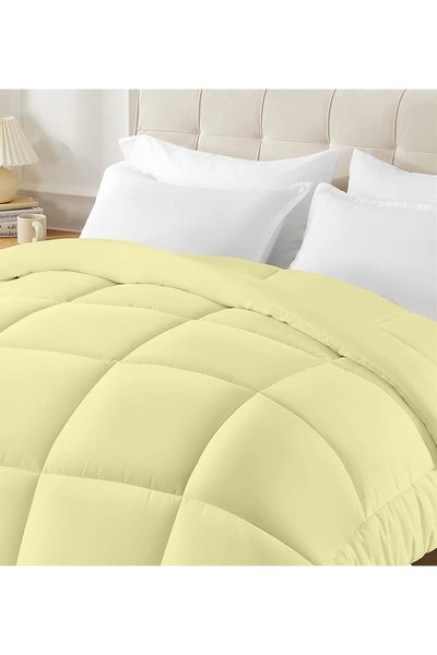 Five Store Microfiber quilted duvet, Ranforce cotton cover for summer, 200 g/sqm, cream, 210x230 cm