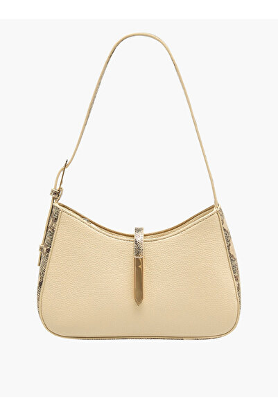 Flora Bella by Shoexpress حقيبة كتف منقوشة بسحاب للإغلاق - العرض 17 سم × الار...